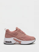 Chunky pink lace-up trainers with air-cushion platform sole, size EU 36, side view on white background.