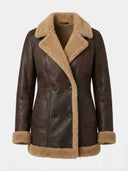 Evelyn | Elegant Vintage Faux Sheepskin Coat Women - Credo Nera