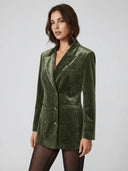 Liam | Stylish Elegant Regular Fit Velvet Blazer - Credo Nera