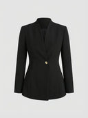 Ava | Chic Long Sleeve White Blazer Dress for Women - Credo Nera