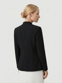 Ava | Chic Long Sleeve White Blazer Dress for Women - Credo Nera