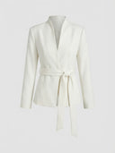 Mason | Elegant Belted Long Sleeve Blazer - Credo Nera