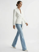 Mason | Elegant Belted Long Sleeve Blazer - Credo Nera