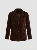 Olivia | Chic Velvet Blazer with Shawl Collar - Credo Nera