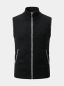 Maxwell | Modern Stylish Full-Zip Men's Vest - Credo Nera