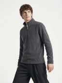 Liam | Comfortable Men's Half Zip Fleece Pullover - Credo Nera