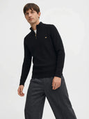 Arlo | Cozy Stylish Half-Zip Knit Sweater - Credo Nera