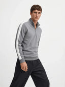 Luca | Modern Stylish Half-Zip Men's Sweatshirt - Credo Nera