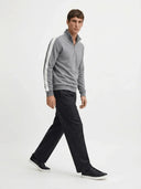 Luca | Modern Stylish Half-Zip Men's Sweatshirt - Credo Nera