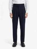 Daniel | Smart Tailored Men's Trousers with Pleats - Credo Nera
