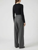 Elena | High Waist Classic Straight Pants - Credo Nera