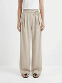 Alice | Palazzo Tied Wide Leg Dress Pants - Credo Nera