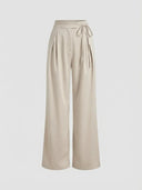 Alice | Palazzo Tied Wide Leg Dress Pants - Credo Nera