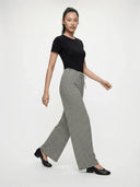 Sia | Striped Trousers with Stretch Waistband - Credo Nera