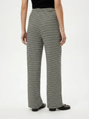Sia | Striped Trousers with Stretch Waistband - Credo Nera
